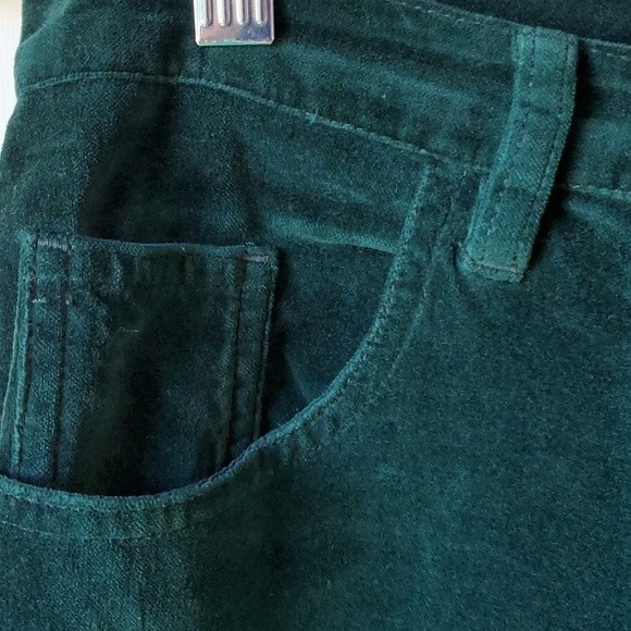 GREEN VELVET VINTAGE Y2K HIGH WAISTED CROPPED ANKLE BOOTCUT PANTS SIZE 6 - Picture 2 of 7